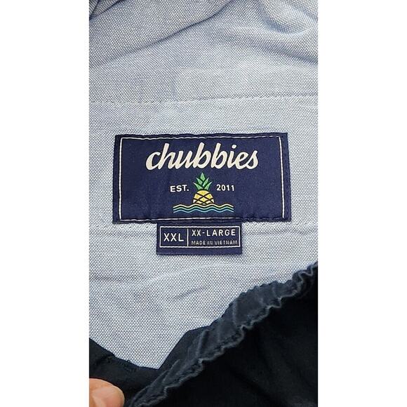 Chubbies Chino Shorts Men Sz XL Regular Fit Navy Elastic Flat Front 7" NWT - Picture 6 of 11